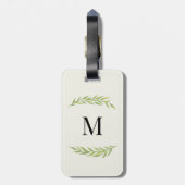 Eenvoudige groene tak bagagelabel (Achterkant verticaal)