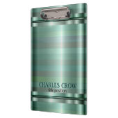 Eenvoudige groene tinten Stripes Klembord (Links)