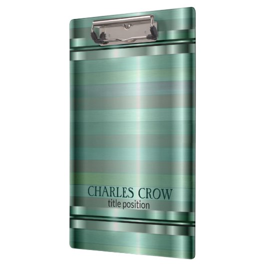 Eenvoudige groene tinten Stripes Klembord (Links)