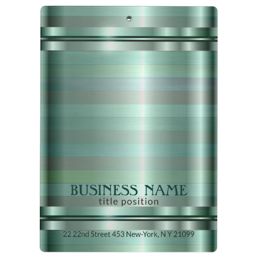 Eenvoudige groene tinten Stripes Klembord (Achterkant)
