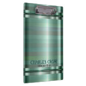 Eenvoudige groene tinten Stripes Klembord (Rechts)