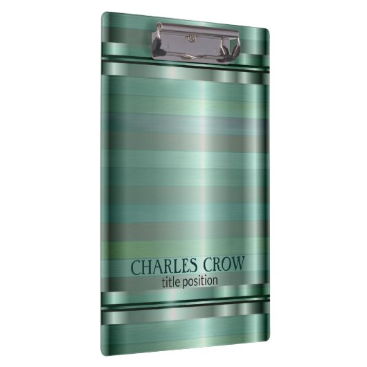 Eenvoudige groene tinten Stripes Klembord (Rechts)