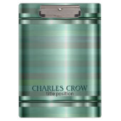 Eenvoudige groene tinten Stripes Klembord (Voorkant)