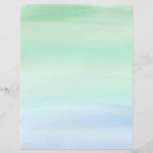 Eenvoudige groene tot blauwe Waterverf was (Voorkant)