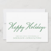 Eenvoudige groene typografie | Vakantiegroet Feestdagenkaart (Voorkant)