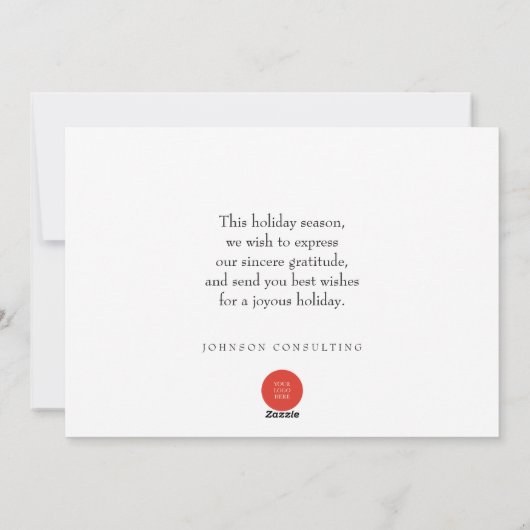 Eenvoudige groene typografie | Vakantiegroet Feestdagenkaart (Achterkant)