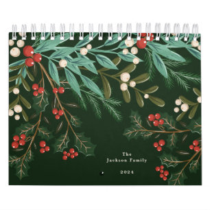 Eenvoudige Groene USA America Weekly Planner 2025 Kalender