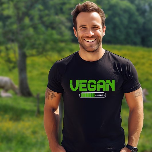 Eenvoudige Groene Vegan Laden Mannen´s T-shirt