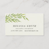 Eenvoudige groene vertakking Modern Visitekaartje (Voorkant)