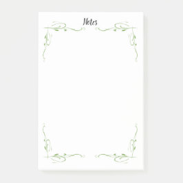 Eenvoudige groene Vine Outline Notes