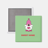 EENVOUDIGE GROENE VROUWEN HOME MAGNEET (Voorkant / Achterkant)