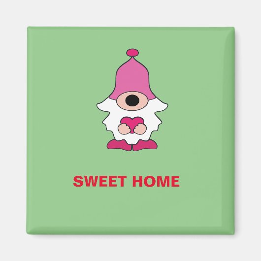 EENVOUDIGE GROENE VROUWEN HOME MAGNEET (Voorkant)