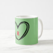 EENVOUDIGE GROENE VROUWEN HOME MAGNET KOFFIEMOK (Voorkant rechts)