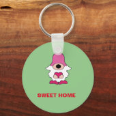 EENVOUDIGE GROENE VROUWEN HOME MAGNET SLEUTELHANGER (Voorkant)