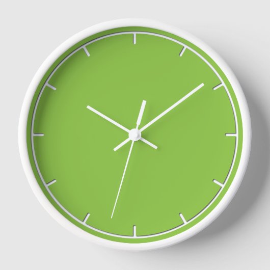 Eenvoudige groene wandklok (Voorkant)