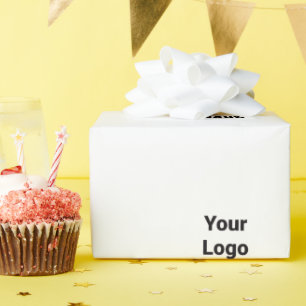 Eenvoudige groene waterverf abstract voeg logo toe cadeaupapier