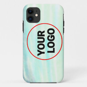 Eenvoudige groene waterverf abstract voeg logo toe Case-Mate iPhone case