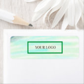 Eenvoudige groene waterverf abstract voeg logo toe etiket (Insitu)