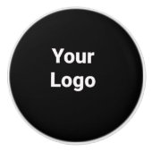 Eenvoudige groene waterverf abstract voeg logo toe keramische knop (Voorkant)