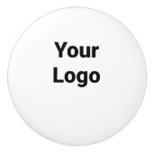 Eenvoudige groene waterverf abstract voeg logo toe keramische knop (Voorkant)