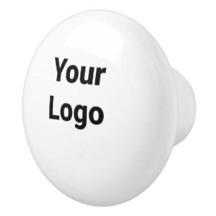 Eenvoudige groene waterverf abstract voeg logo toe keramische knop