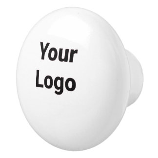 Eenvoudige groene waterverf abstract voeg logo toe keramische knop