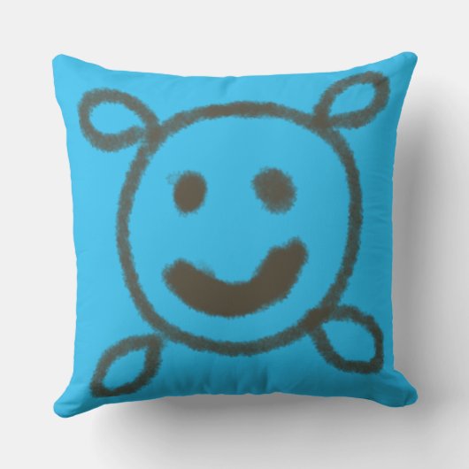 Eenvoudige groene waterverf abstract voeg logo toe kussen (Achterkant)