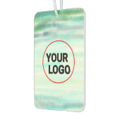 Eenvoudige groene waterverf abstract voeg logo toe luchtverfrisser (Links)