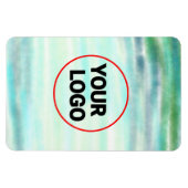 Eenvoudige groene waterverf abstract voeg logo toe magneet (Horizontaal)