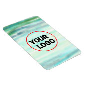 Eenvoudige groene waterverf abstract voeg logo toe magneet (Rechterzijde)