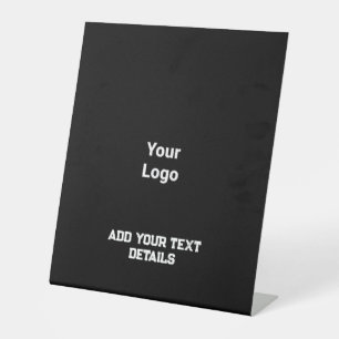 Eenvoudige groene waterverf abstract voeg logo toe reclamebord met voetstuk