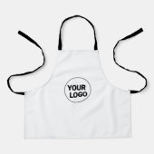 Eenvoudige groene waterverf abstract voeg logo toe schort (Voorkant)