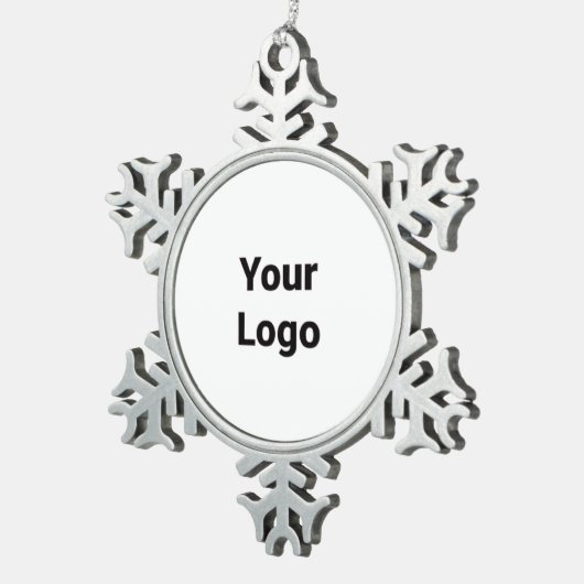 Eenvoudige groene waterverf abstract voeg logo toe tin sneeuwvlok ornament (Rechts)