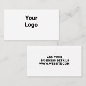 Eenvoudige groene waterverf abstract voeg logo toe visitekaartje (Voorkant / Achterkant)