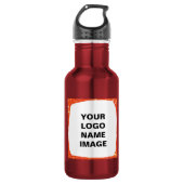 Eenvoudige groene waterverf abstract voeg logo toe waterfles  (Voorkant)