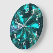 Eenvoudige groene zomertropische bomen | Wandklok (Hoek)