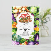 Eenvoudige groenten Boeren Markt Verjaardag Kaart (Staand voorkant)