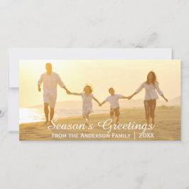 Eenvoudige groeten met de feestdagen - Fotokaart Feestdagenkaart