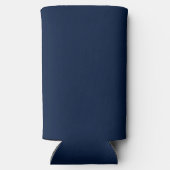 Eenvoudige Groomsman Monogram Blauwe Bruiloft Seltzer Blikjeskoeler (Achterkant)