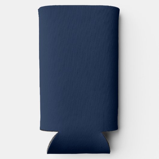 Eenvoudige Groomsman Monogram Blauwe Bruiloft Seltzer Blikjeskoeler (Achterkant)