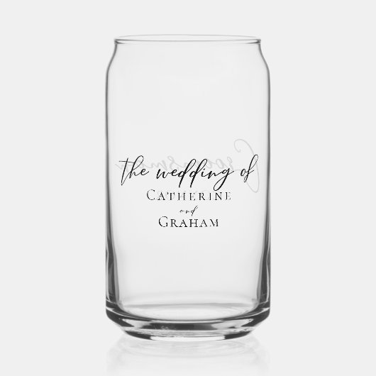 Eenvoudige Groomsman  Tweezijdige bruiloft Blikvorm Glas (Achterkant)