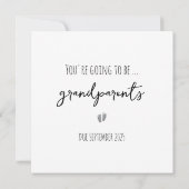 Eenvoudige Grootouders Zwangerschapsaankondiging K Aankondiging (Achterkant)