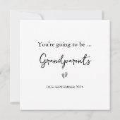 Eenvoudige Grootouders Zwangerschapsaankondiging K Aankondiging (Achterkant)