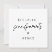 Eenvoudige Grootouders Zwangerschapsaankondiging K Aankondiging (Achterkant)
