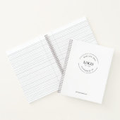 Eenvoudige Grote Aangepaste Logo Website Branded Notitieboek (Binnen)