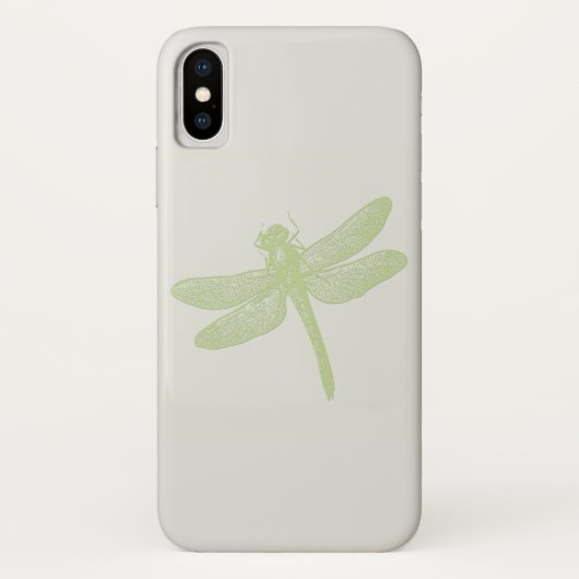 Eenvoudige Grote Groene Gestamde Dragonfly Case-Mate iPhone Case (Achterkant)