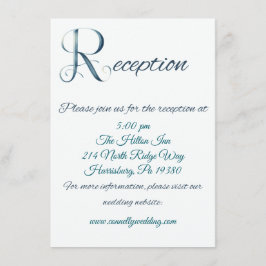 Eenvoudige Grote R Wedding Receptie Enclosure kaar Informatiekaartje