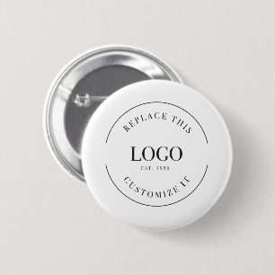 Eenvoudige Grote zakelijke logo minimalistische Cu Ronde Button 5,7 Cm