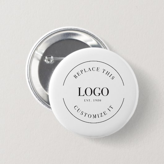 Eenvoudige Grote zakelijke logo minimalistische Cu Ronde Button 5,7 Cm (Voorkant /achterkant)