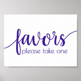 Eenvoudige gunsten | Electric Grape Paarse elke ge Poster